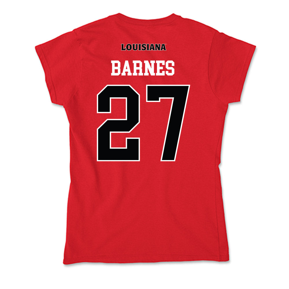 Louisiana - NCAA Football : Key'Savalyn Barnes - Soft Style Women’s T-Shirt-1