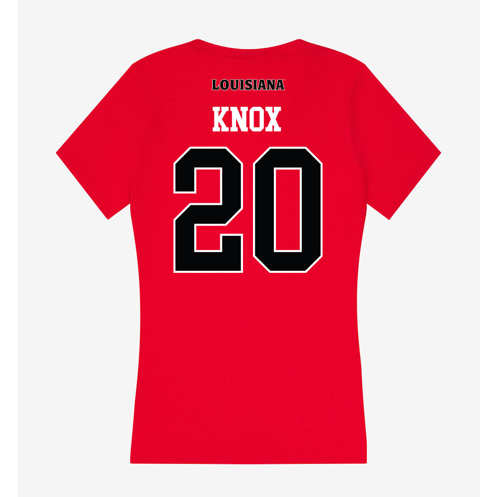 Louisiana - NCAA Softball : Lily Knox - Women's V-Neck T-Shirt-1