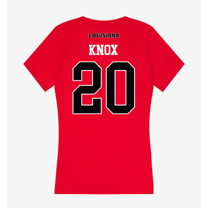 Louisiana - NCAA Softball : Lily Knox - Women's V-Neck T-Shirt-1