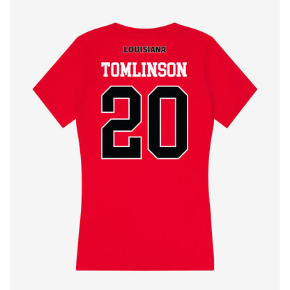 Louisiana - NCAA Football : Trae Tomlinson - Women's V-Neck T-Shirt-1