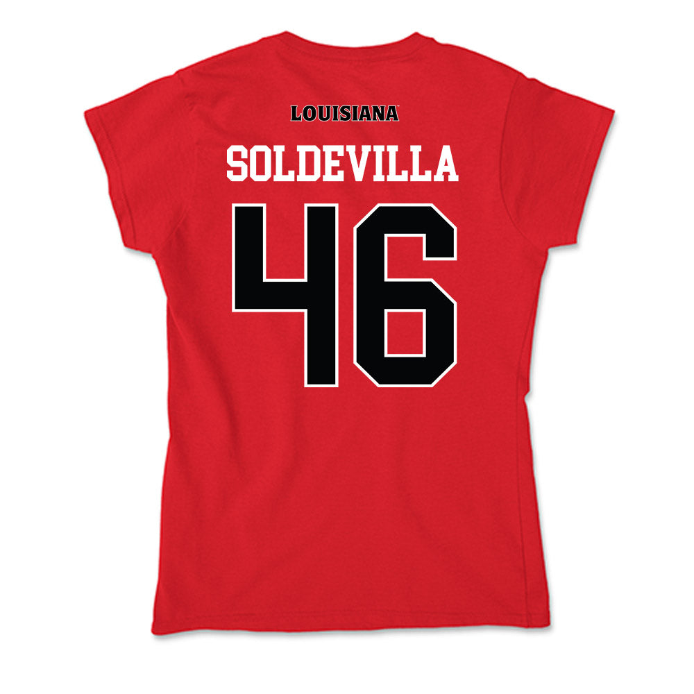 Louisiana - NCAA Football : Emiliano Soldevilla - Soft Style Women’s T-Shirt-1