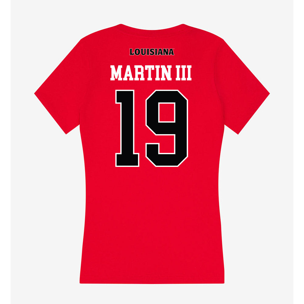 Louisiana - NCAA Football : Dale Martin III - Women's V-Neck T-Shirt-1