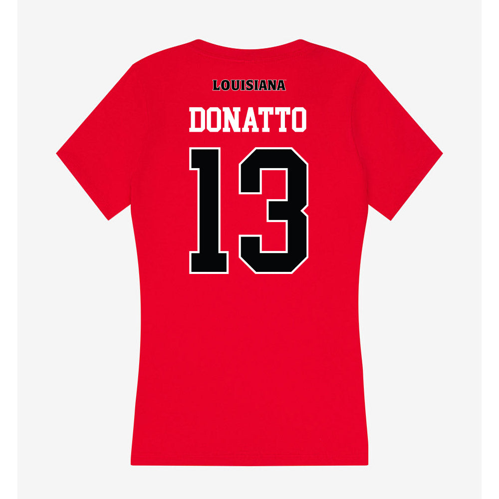 Louisiana - NCAA Baseball : Ahmar Donatto - Women's V-Neck T-Shirt-1