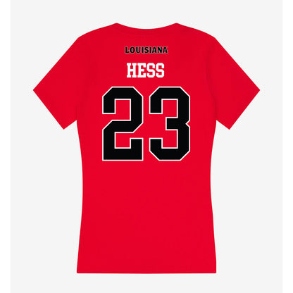 Louisiana - NCAA Baseball : Tate Hess - Women's V-Neck T-Shirt-1