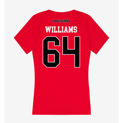 Louisiana - NCAA Football : Bryant Williams - Women's V-Neck T-Shirt-1