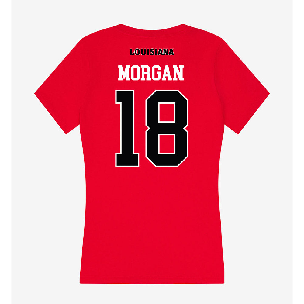 Louisiana - NCAA Baseball : Chase Morgan - Women's V-Neck T-Shirt-1