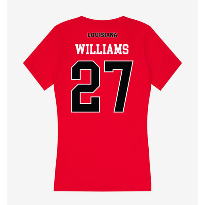 Louisiana - NCAA Football : Kendrell Williams - Women's V-Neck T-Shirt-1