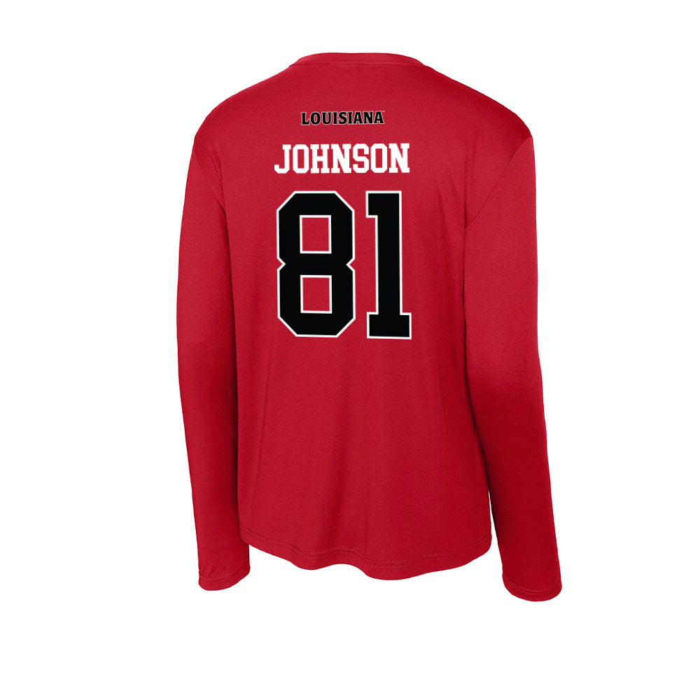 Louisiana - NCAA Football : Jaydon Johnson - Activewear Long Sleeve T-Shirt-1