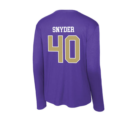 JMU - NCAA Football : Jackson Snyder - Activewear Long Sleeve T-Shirt-1