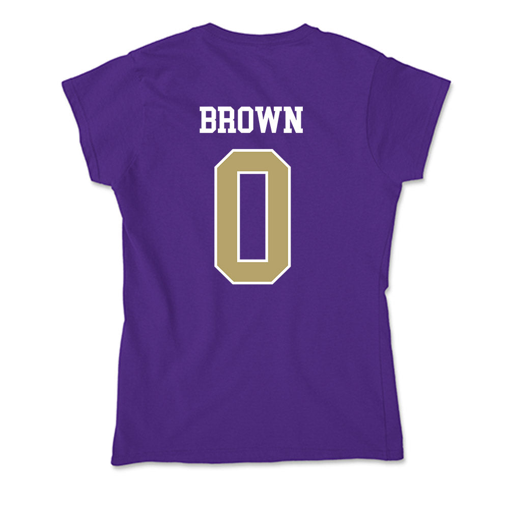 JMU - NCAA Men's Basketball : Christian Brown - Soft Style Women’s T-Shirt-1