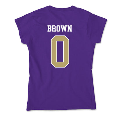 JMU - NCAA Men's Basketball : Christian Brown - Soft Style Women’s T-Shirt-1