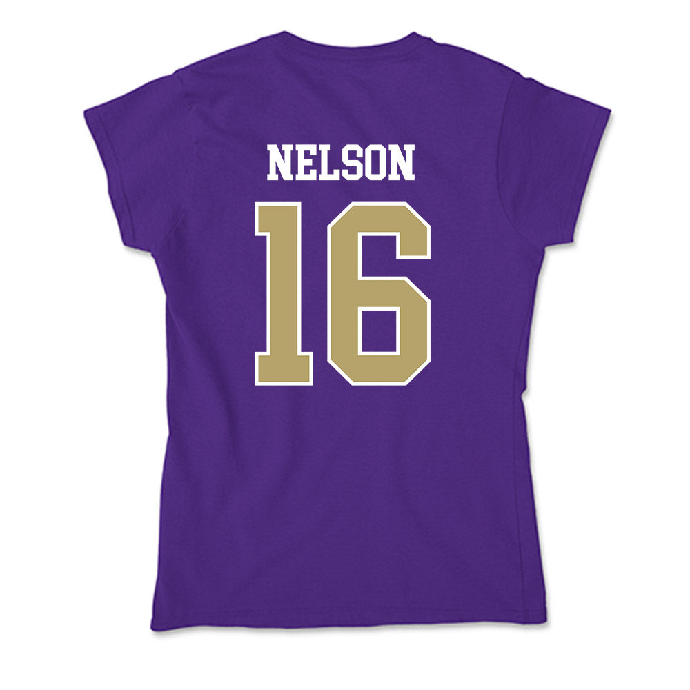 JMU - NCAA Women's Soccer : chloe nelson - Soft Style Women’s T-Shirt-1