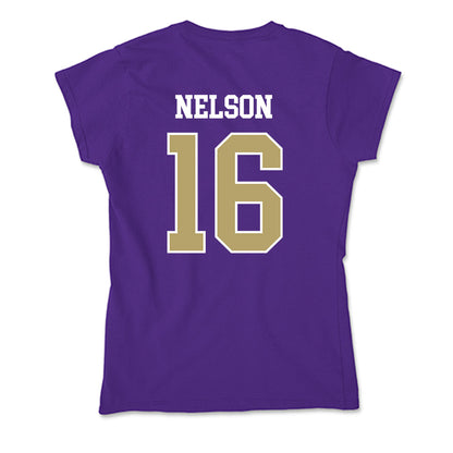 JMU - NCAA Women's Soccer : chloe nelson - Soft Style Women’s T-Shirt-1