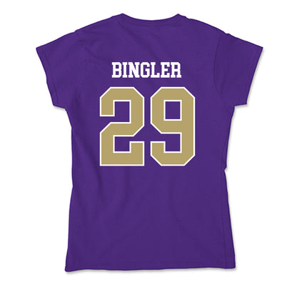 JMU - NCAA Baseball : Alex Bingler - Soft Style Women’s T-Shirt-1