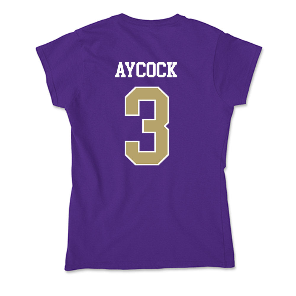 JMU - NCAA Baseball : Cameron Aycock - Soft Style Women’s T-Shirt-1