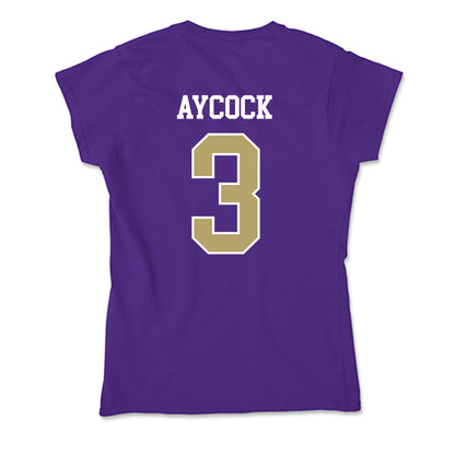 JMU - NCAA Baseball : Cameron Aycock - Soft Style Women’s T-Shirt-1