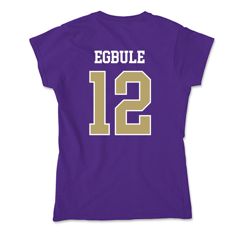 JMU - NCAA Men's Basketball : Oriekose Egbule - Soft Style Women’s T-Shirt-1