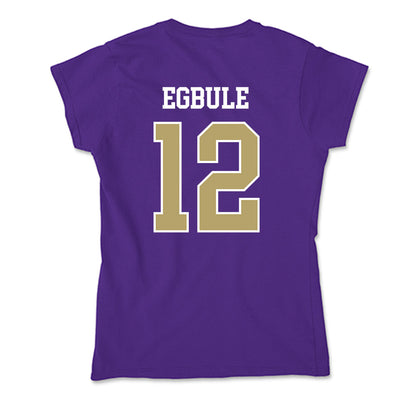 JMU - NCAA Men's Basketball : Oriekose Egbule - Soft Style Women’s T-Shirt-1