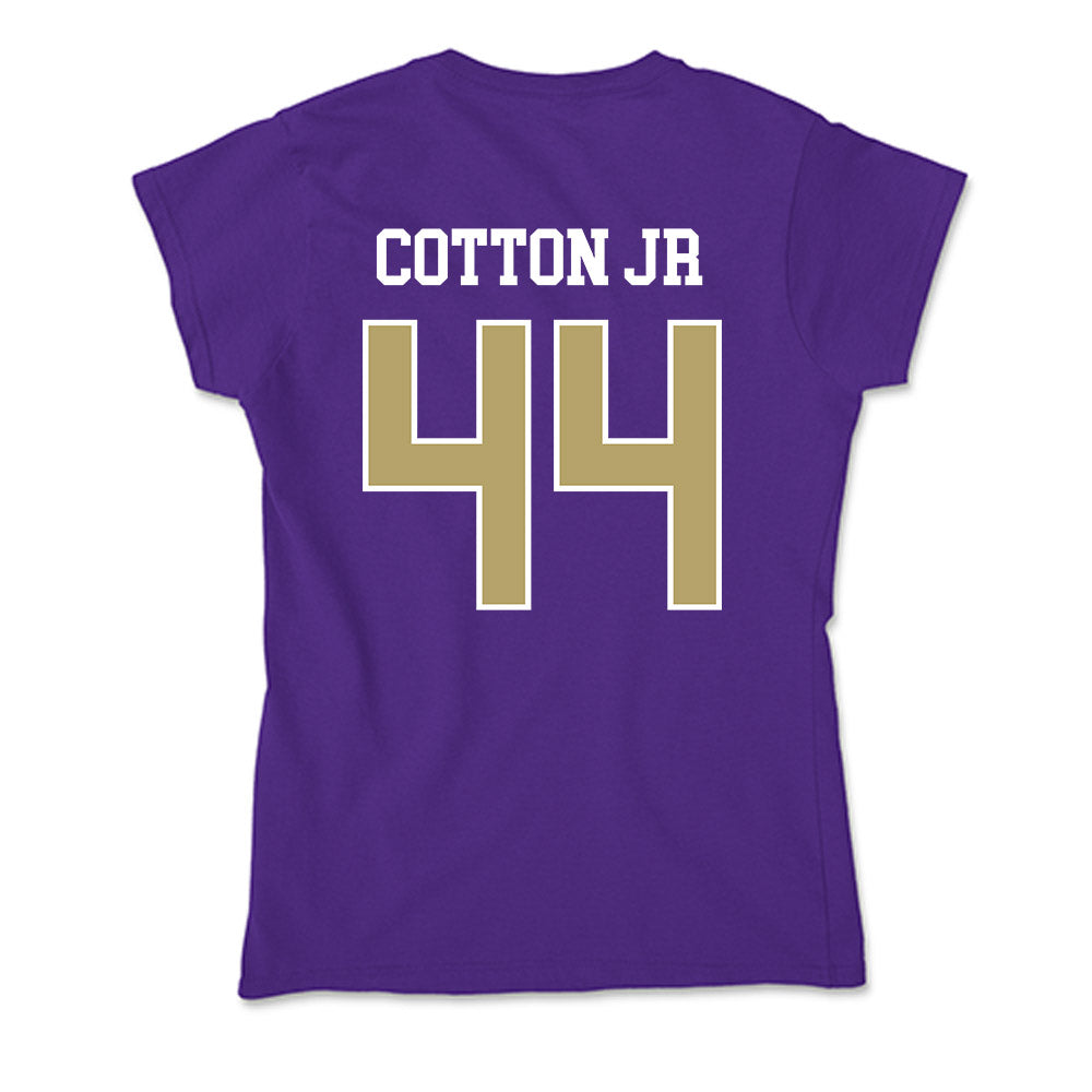 JMU - NCAA Football : DJ Cotton Jr - Soft Style Women’s T-Shirt-1