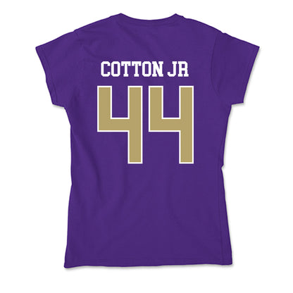 JMU - NCAA Football : DJ Cotton Jr - Soft Style Women’s T-Shirt-1