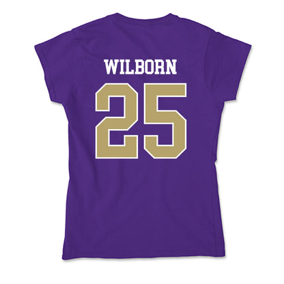 JMU - NCAA Men's Basketball : Eli Wilborn - Soft Style Women’s T-Shirt-1