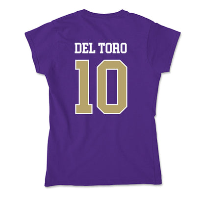 JMU - NCAA Women's Soccer : Olivia Del Toro - Soft Style Women’s T-Shirt-1