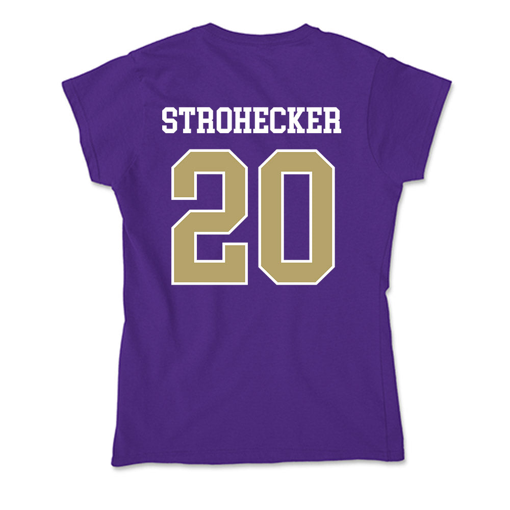 JMU - NCAA Baseball : Jonathan Strohecker - Soft Style Women’s T-Shirt-1