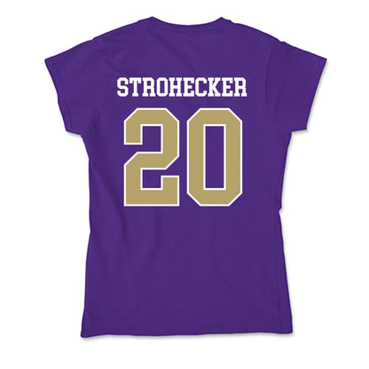 JMU - NCAA Baseball : Jonathan Strohecker - Soft Style Women’s T-Shirt-1