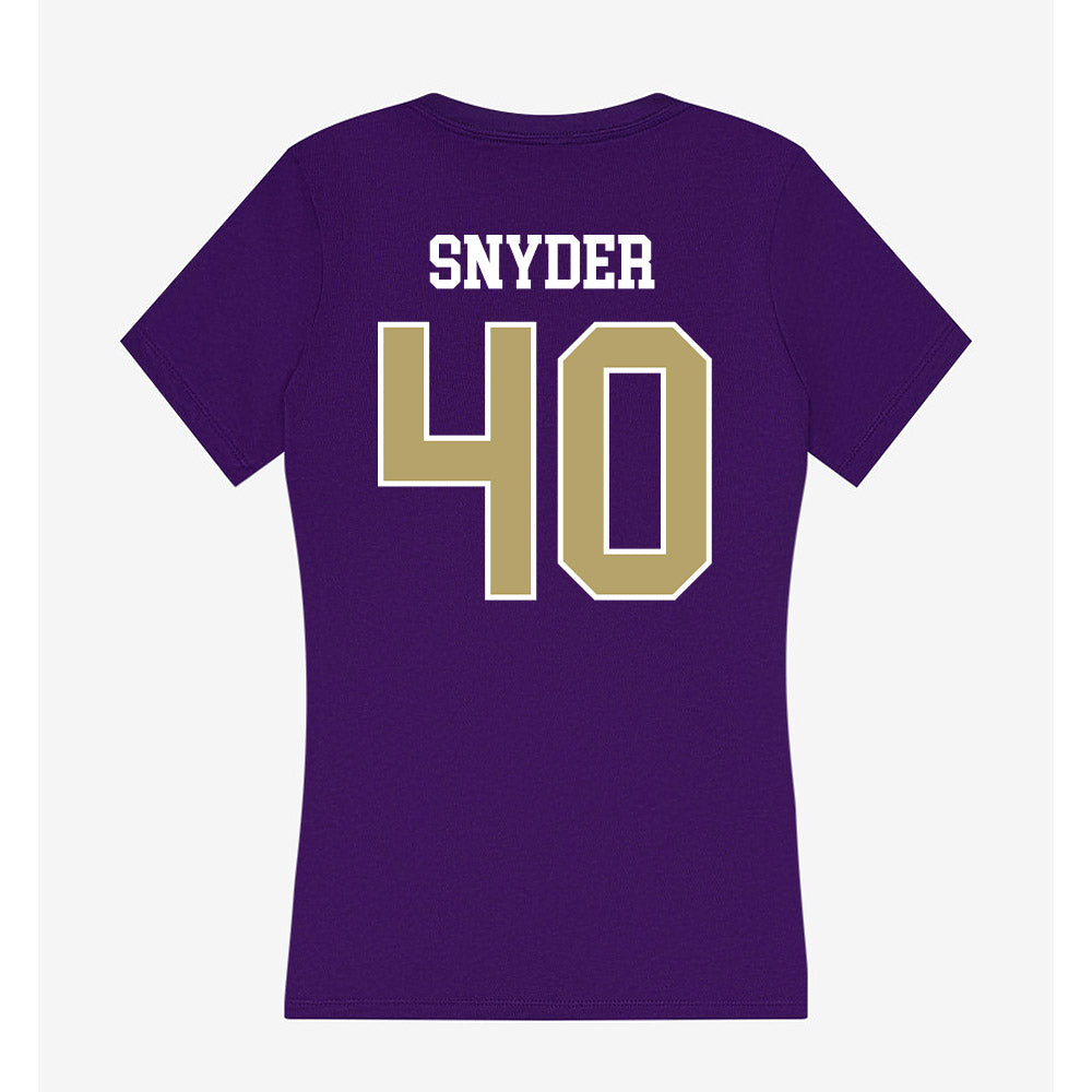 JMU - NCAA Football : Jackson Snyder - Women's V-Neck T-Shirt-1