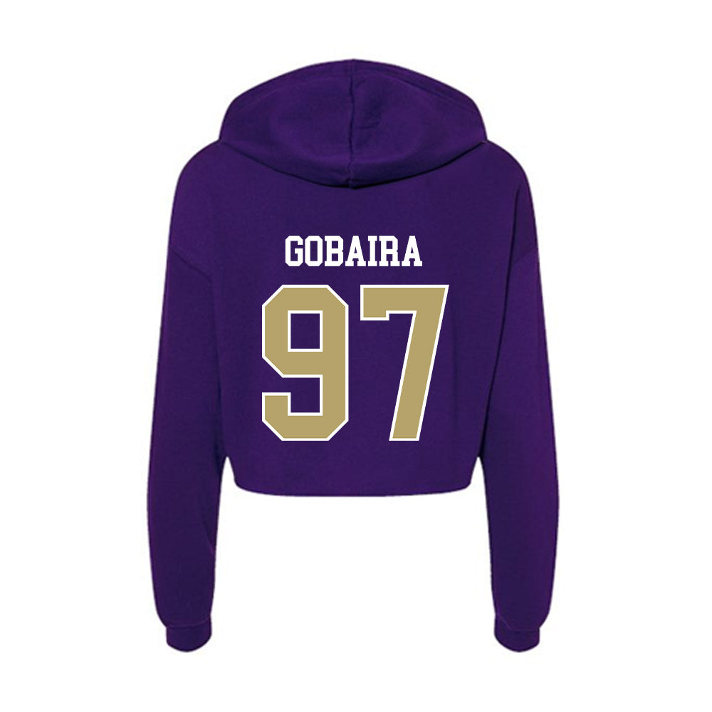 JMU - NCAA Football : Aiden Gobaira - Women's Crop Fleece Hoodie-1