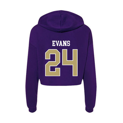 JMU - NCAA Softball : Emma Jo Evans - Women's Crop Fleece Hoodie-1