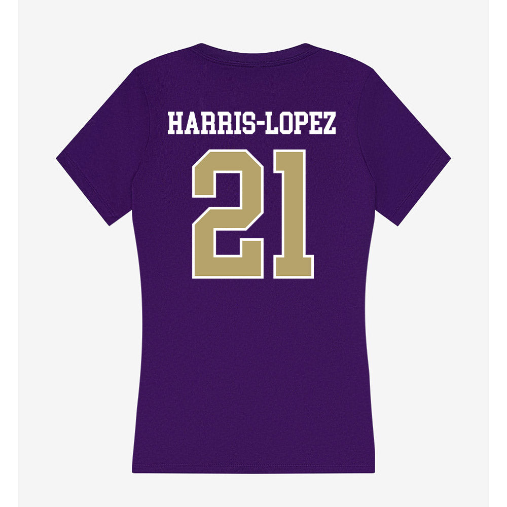 JMU - NCAA Football : Curtis Harris-Lopez - Women's V-Neck T-Shirt-1