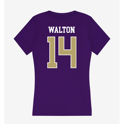 JMU - NCAA Women's Basketball : Regina Walton - Women's V-Neck T-Shirt-1
