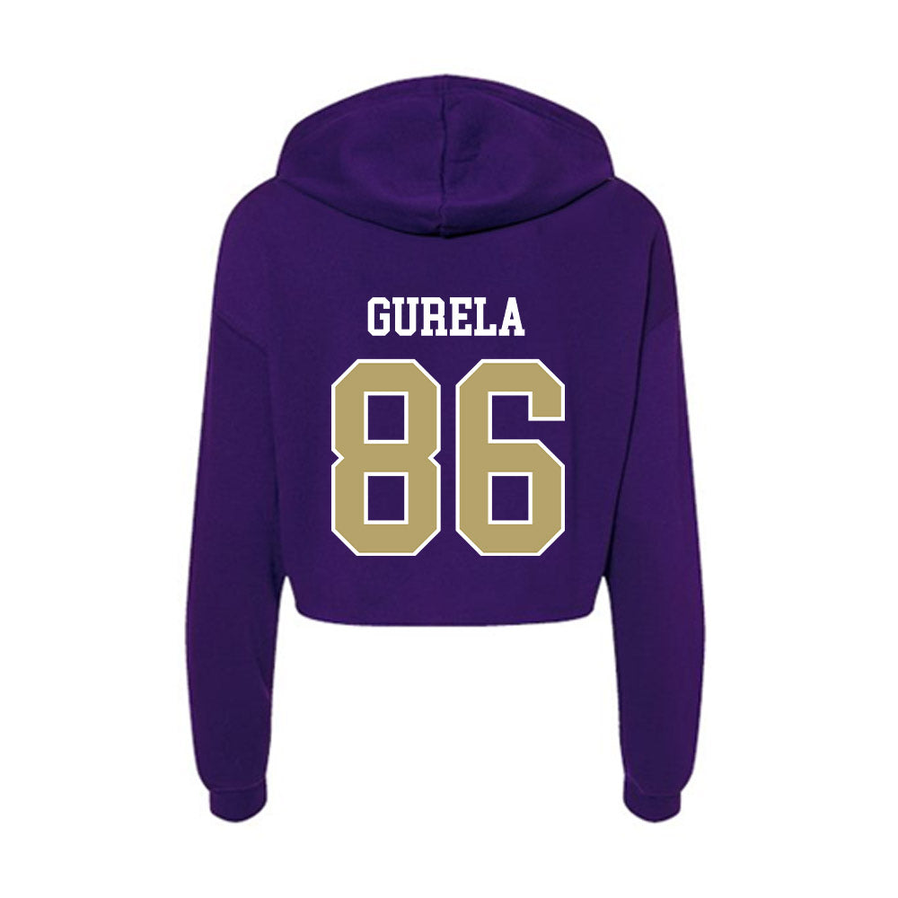 JMU - NCAA Football : Ethan Gurela - Women's Crop Fleece Hoodie-1