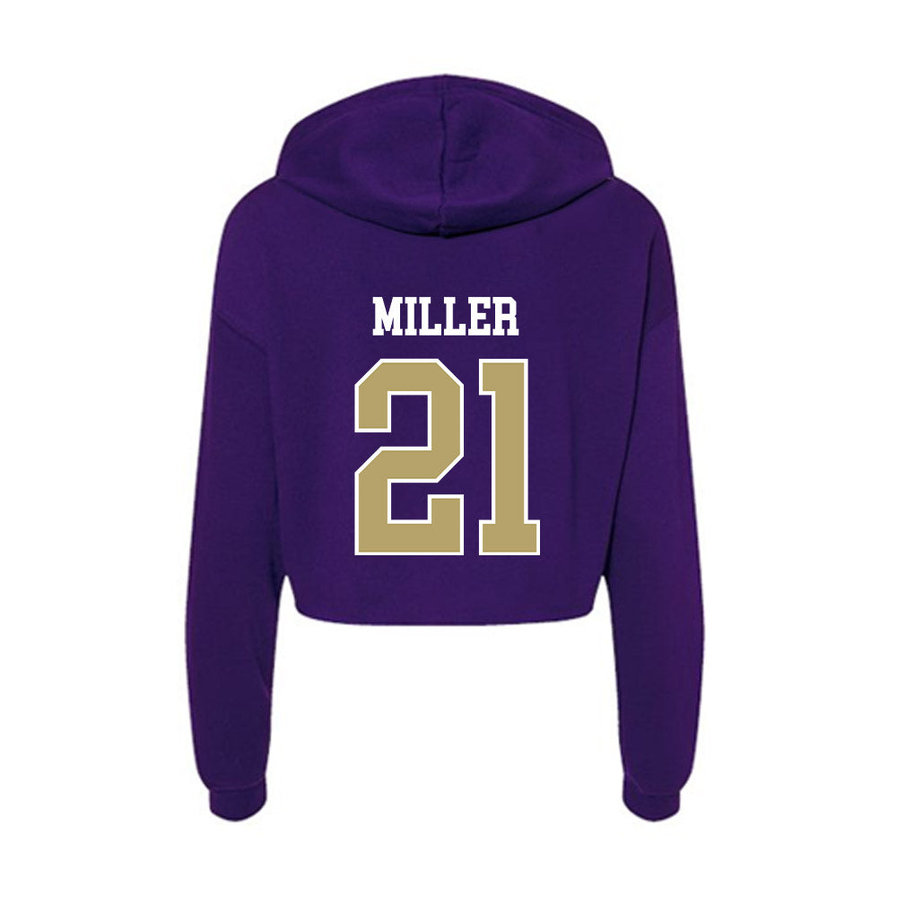 JMU - NCAA Men's Soccer : Tyler Miller - Women's Crop Fleece Hoodie-1