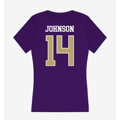 JMU - NCAA Softball : Taylor Johnson - Women's V-Neck T-Shirt-1