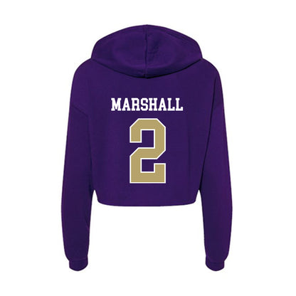 JMU - NCAA Women's Basketball : Kylie Marshall - Women's Crop Fleece Hoodie-1