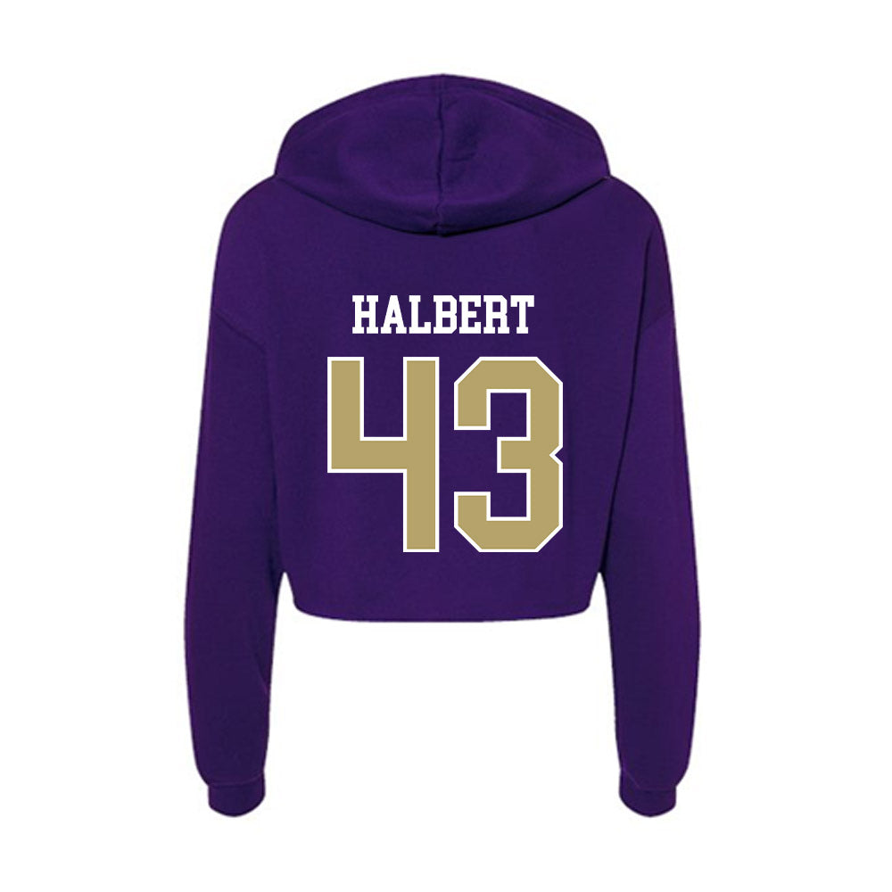 JMU - NCAA Football : Miles Halbert - Women's Crop Fleece Hoodie-1