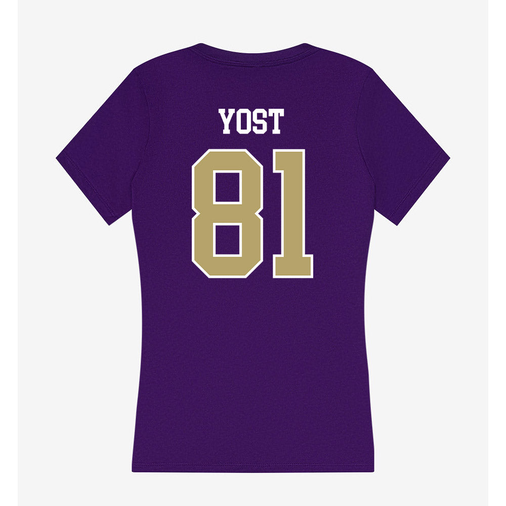 JMU - NCAA Football : Sue Yost - Women's V-Neck T-Shirt-1
