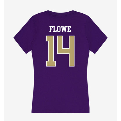 JMU - NCAA Football : KJ Flowe - Women's V-Neck T-Shirt-1