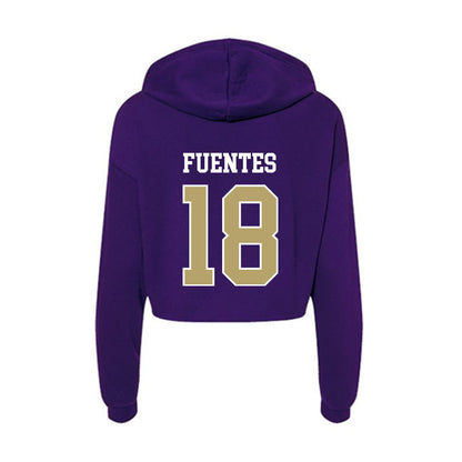 JMU - NCAA Men's Soccer : Lucho Fuentes - Women's Crop Fleece Hoodie-1