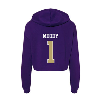 JMU - NCAA Baseball : Reece Moody - Women's Crop Fleece Hoodie-1