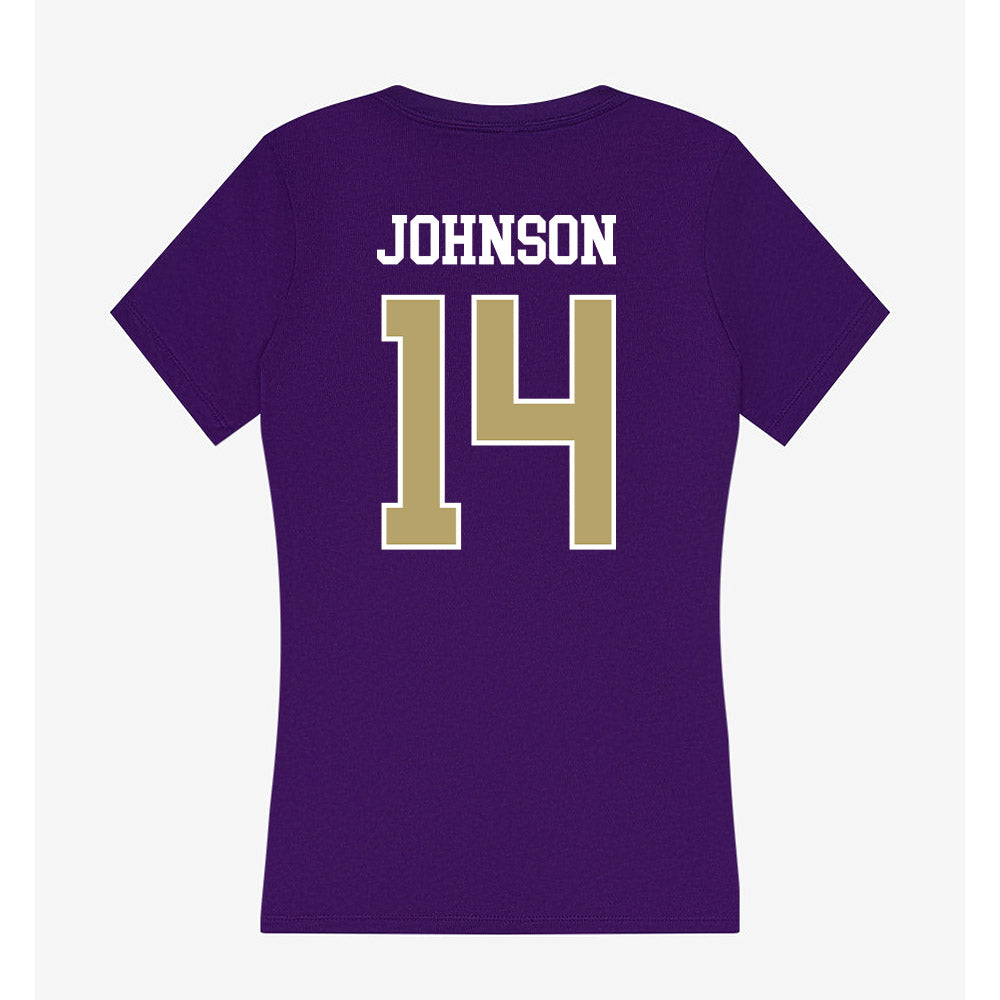 JMU - NCAA Softball : Taylor Johnson - Women's V-Neck T-Shirt-1