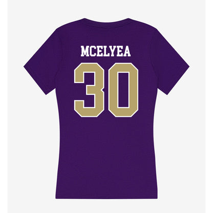 JMU - NCAA Baseball : Blake Mcelyea - Women's V-Neck T-Shirt-1