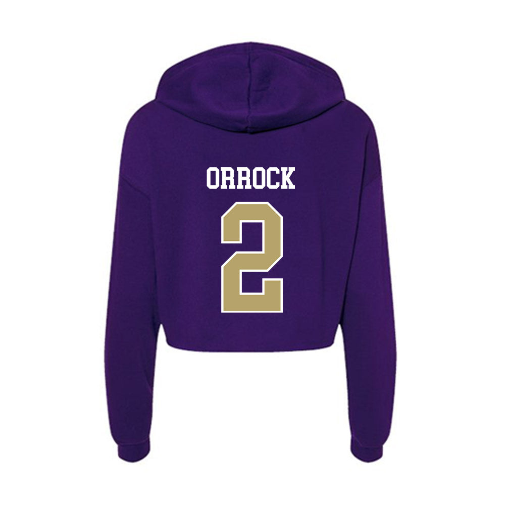 JMU - NCAA Women's Soccer : Audrey Orrock - Women's Crop Fleece Hoodie-1
