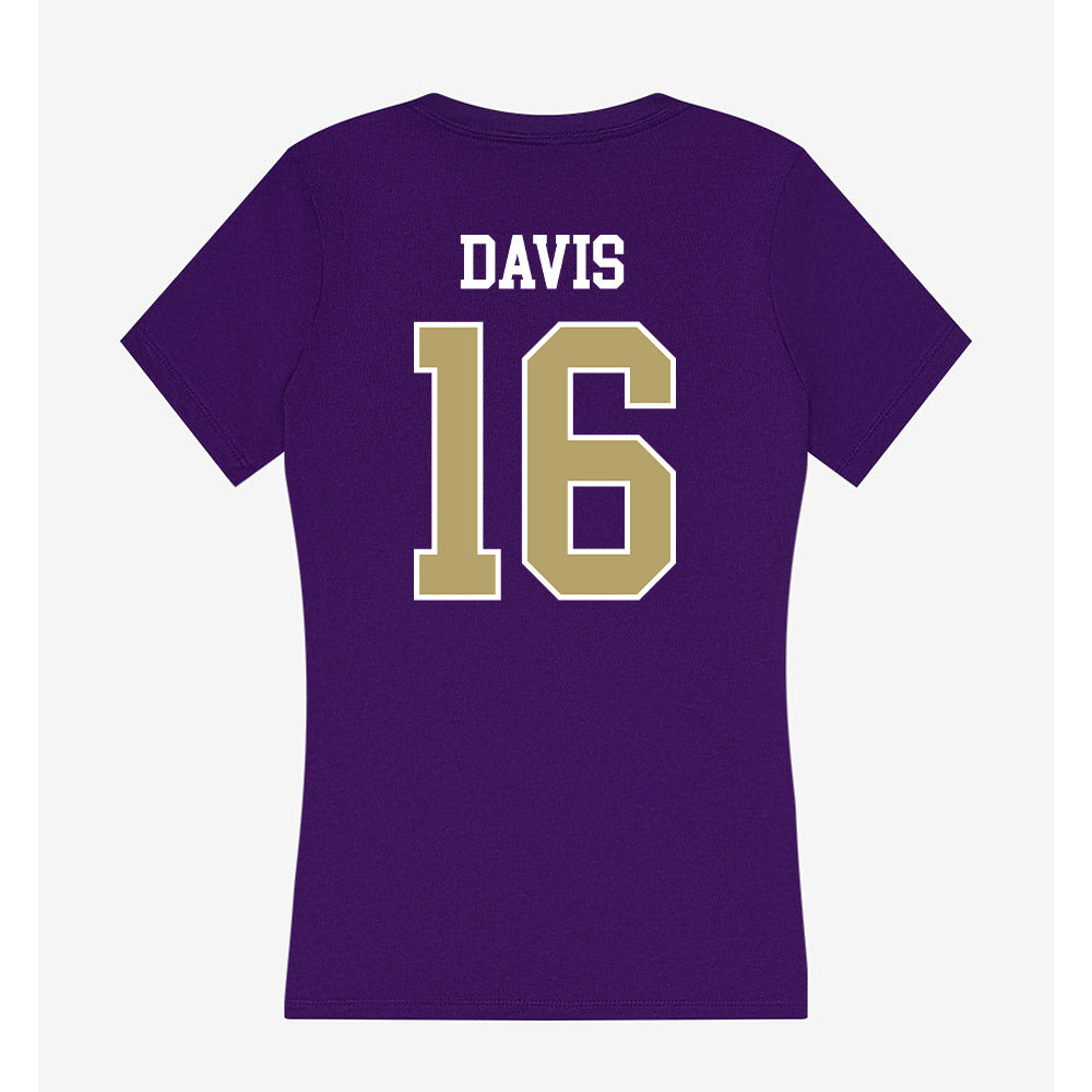 JMU - NCAA Women's Volleyball : Shelby Davis - Women's V-Neck T-Shirt-1