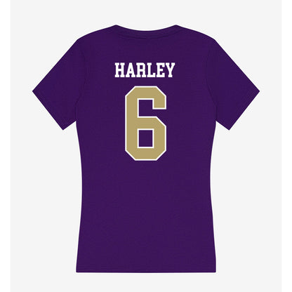 JMU - NCAA Football : Chantz Harley - Women's V-Neck T-Shirt-1