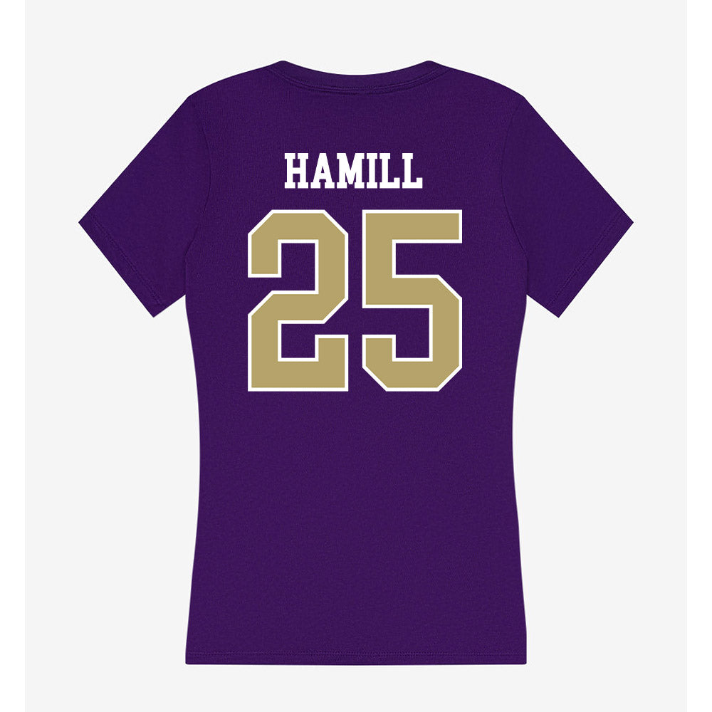 JMU - NCAA Football : Jackson Hamill - Women's V-Neck T-Shirt-1