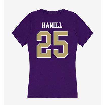 JMU - NCAA Football : Jackson Hamill - Women's V-Neck T-Shirt-1