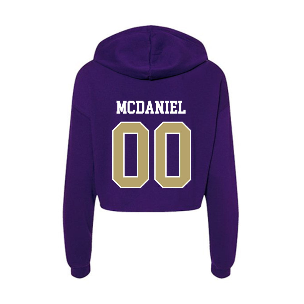 JMU - NCAA Women's Basketball : Peyton McDaniel - Women's Crop Fleece Hoodie-1